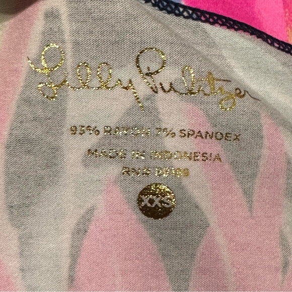 Lilly Pulitzer Sophie UPF 50 Ruffle High Tide Navy Tropicolada Dress Size XXS - Picture 5 of 7